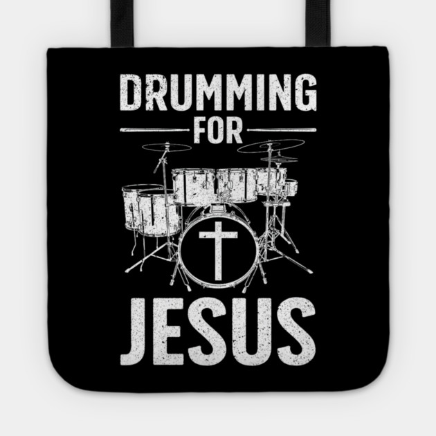 Best Drumming Art Drummer Drum Drumming Jesus Tote by yangho