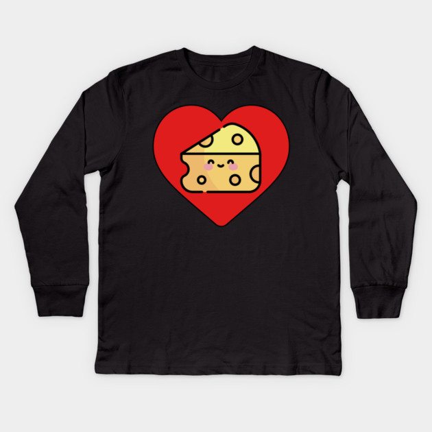 Cheese Lover Kids Long Sleeve T-Shirt by HolidayBug