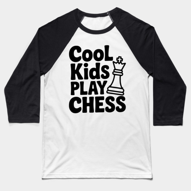 Cool Kids Play Chess Baseball T-Shirt by Frank Ring