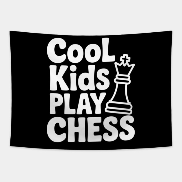 Cool Kids Play Chess Tapestry by Frank Ring