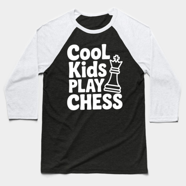 Cool Kids Play Chess Baseball T-Shirt by Frank Ring