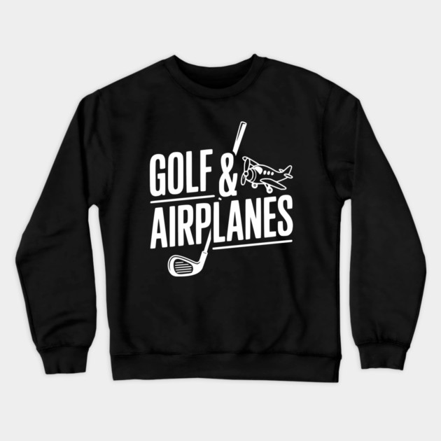 Golf & Airplanes Crewneck Sweatshirt by Frank Ring