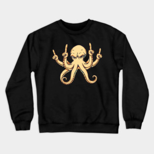 Octopus Middle Fingers Crewneck Sweatshirt