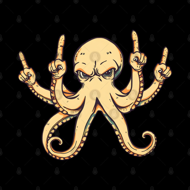 Octopus Middle Fingers by Pixel Threads 