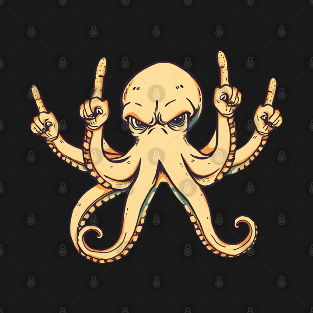 Octopus Middle Fingers by Pixel Threads 