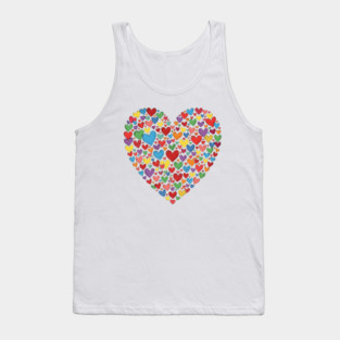 Colorful Heart Collection in Vibrant Love Shape Tank Top