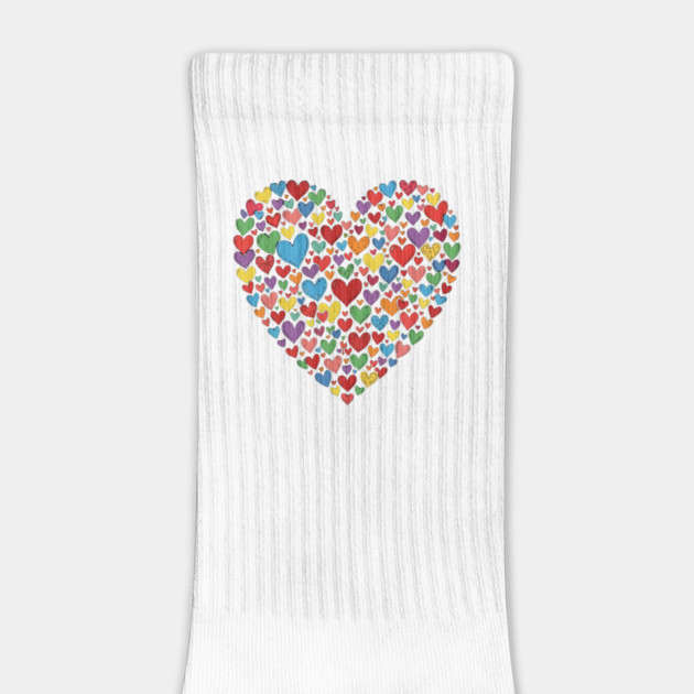 Colorful Heart Collection in Vibrant Love Shape by Creatifly Graphic Tees