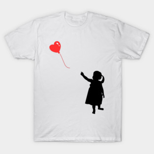 Red Heart Balloon Floating Love T-Shirt