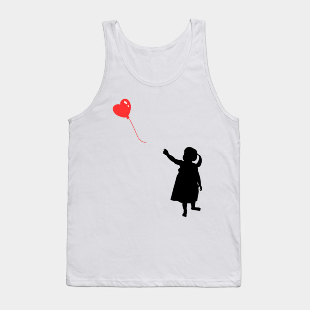 Red Heart Balloon Floating Love Tank Top by Creatifly Graphic Tees