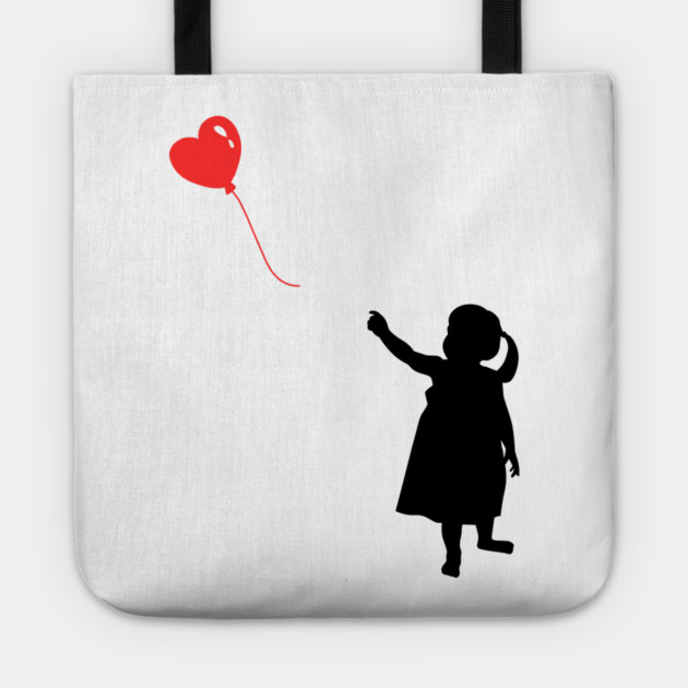 Red Heart Balloon Floating Love Tote by Creatifly Graphic Tees