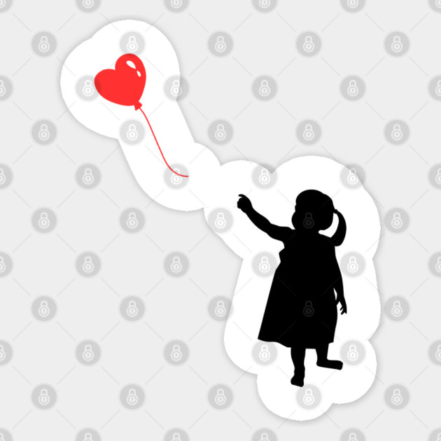 Red Heart Balloon Floating Love Sticker by Creatifly Graphic Tees