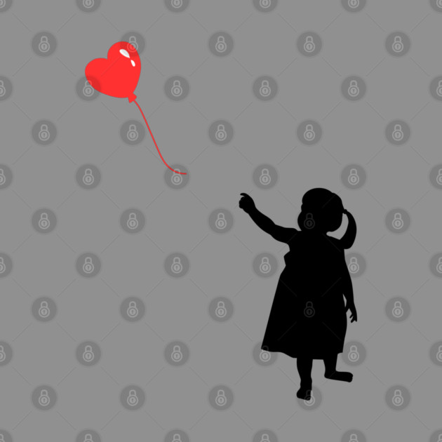 Red Heart Balloon Floating Love by Creatifly Graphic Tees