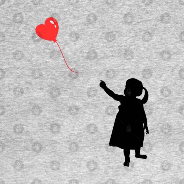 Red Heart Balloon Floating Love by Creatifly Graphic Tees