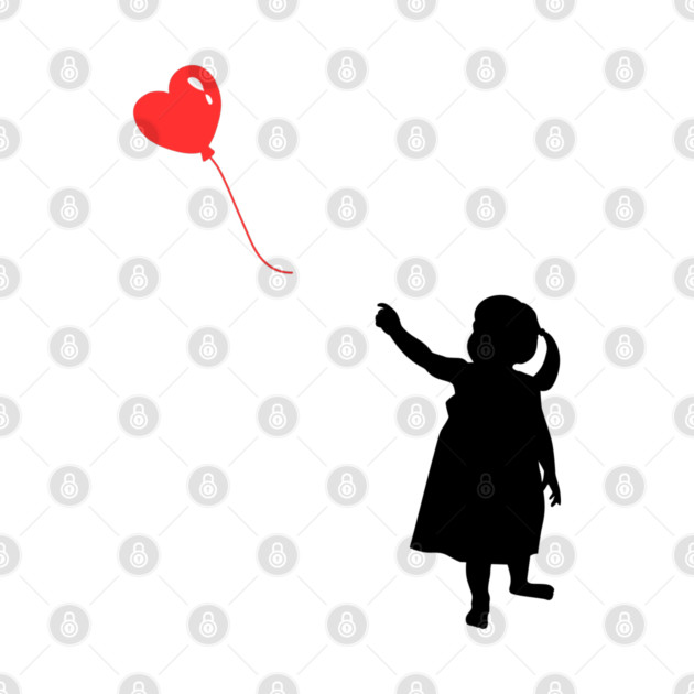 Red Heart Balloon Floating Love by Creatifly Graphic Tees