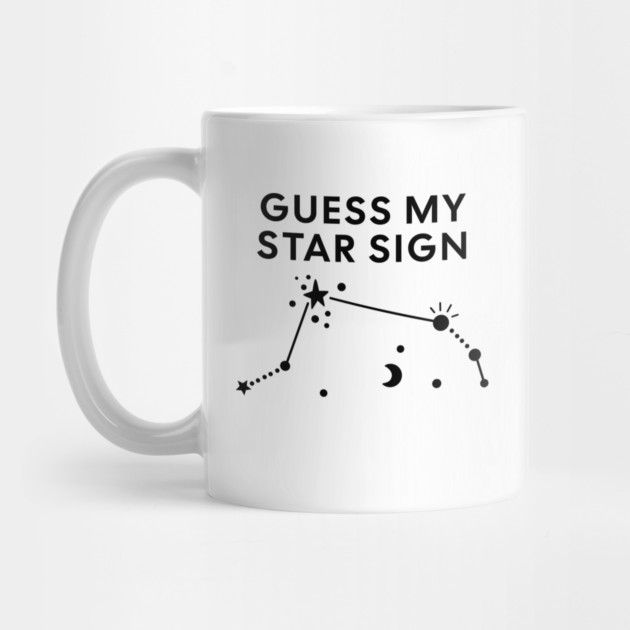Guess My Star Sign – Aries Zodiac, Astrology Constellation – Black Print by Designed By Marty