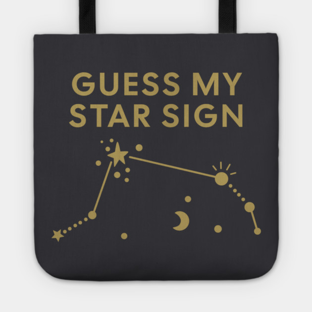 Guess My Star Sign – Aries Zodiac, Astrology Constellation – Antique Gold Print Tote by Designed By Marty