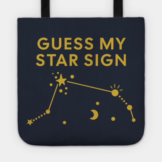 Guess My Star Sign – Aries Zodiac, Astrology Constellation – Classic Gold Print Tote by Designed By Marty
