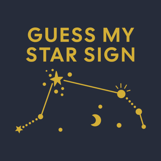 Guess My Star Sign – Aries Zodiac, Astrology Constellation – Classic Gold Print by Designed By Marty