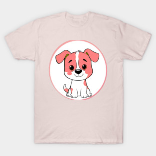 Cute little dog in shades of pink. T-Shirt