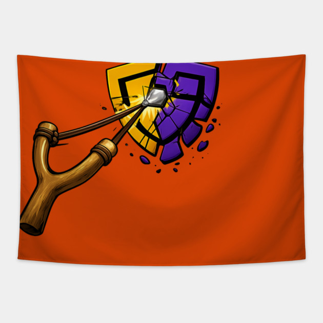 Danny vs Goliath – When Giants Fall Tapestry by THE CRYPTO PONZI SCHEME AVENGER