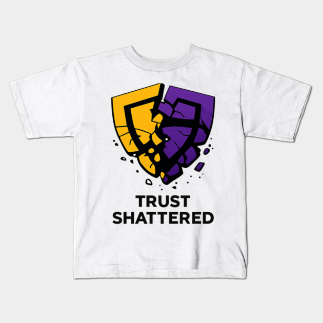 Trust Shattered Kids T-Shirt by THE CRYPTO PONZI SCHEME AVENGER