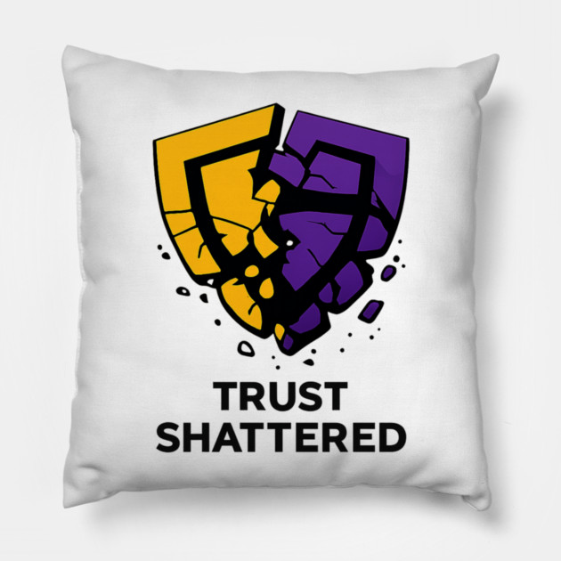 Trust Shattered Pillow by THE CRYPTO PONZI SCHEME AVENGER