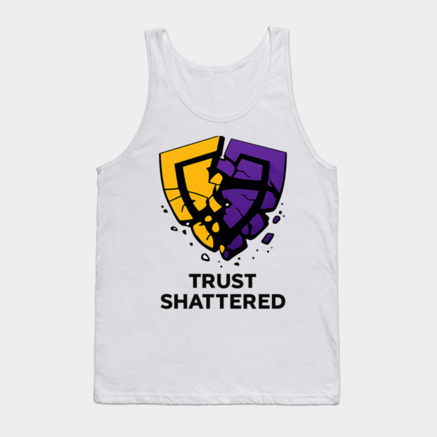 Trust Shattered Tank Top by THE CRYPTO PONZI SCHEME AVENGER