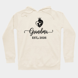 Grandma EST. 2026 Expecting Grandmother Baby Hoodie