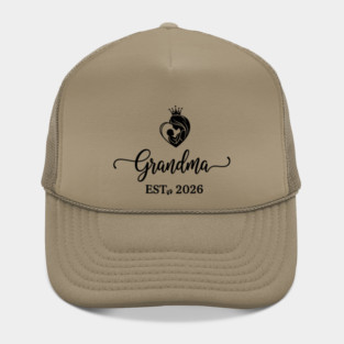Grandma EST. 2026 Expecting Grandmother Baby Hat
