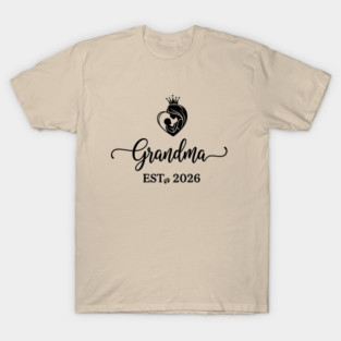 Grandma EST. 2026 Expecting Grandmother Baby T-Shirt