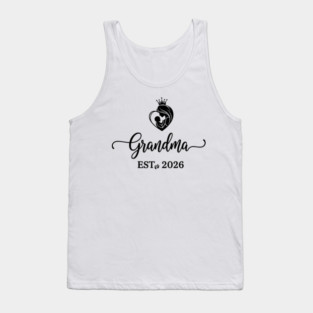 Grandma EST. 2026 Expecting Grandmother Baby Tank Top