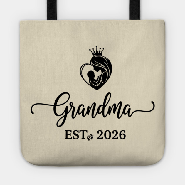 Grandma EST. 2026 Expecting Grandmother Baby Tote by ArtistTee ⭐⭐⭐⭐⭐
