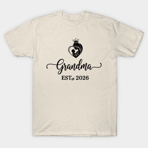 Grandma EST. 2026 Expecting Grandmother Baby T-Shirt by ArtistTee ⭐⭐⭐⭐⭐