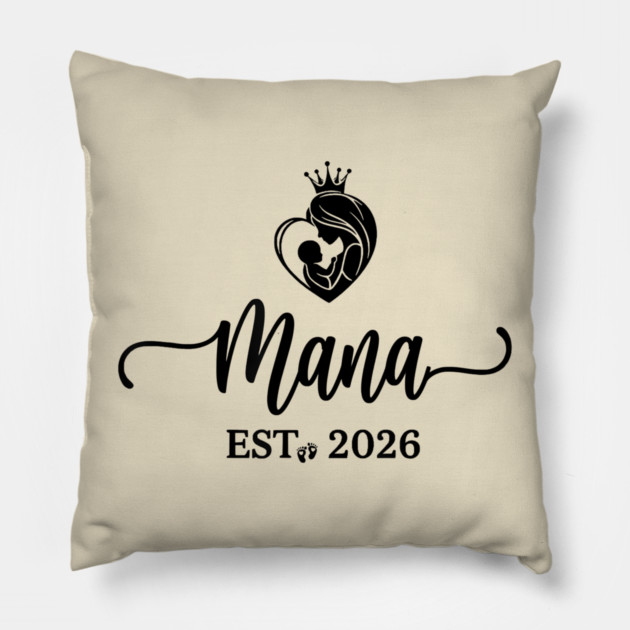 Mama Est. 2026 Expectant Mother New Mom Pillow by ArtistTee ⭐⭐⭐⭐⭐