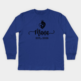 Mama Est. 2026 Expectant Mother New Mom Kids Long Sleeve T-Shirt