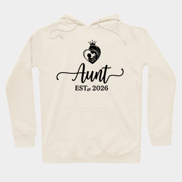 Aunt Est. 2026 Baby Announcement Future Aunt Hoodie by ArtistTee ⭐⭐⭐⭐⭐