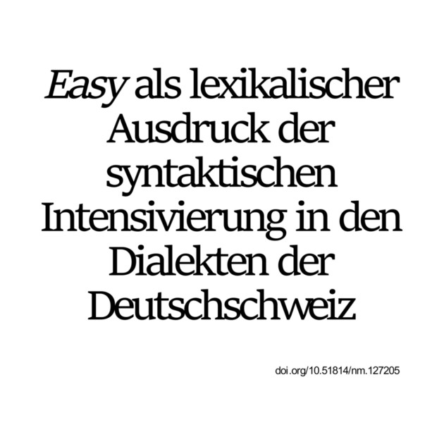 Easy als lexikalischer Ausdruck by Fasnacht Herisau