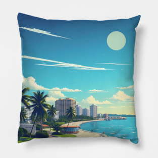 Fort Lauderdale Florida Beach, Spring Break Gift Pillow