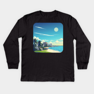 Fort Lauderdale Florida Beach, Spring Break Gift Kids Long Sleeve T-Shirt