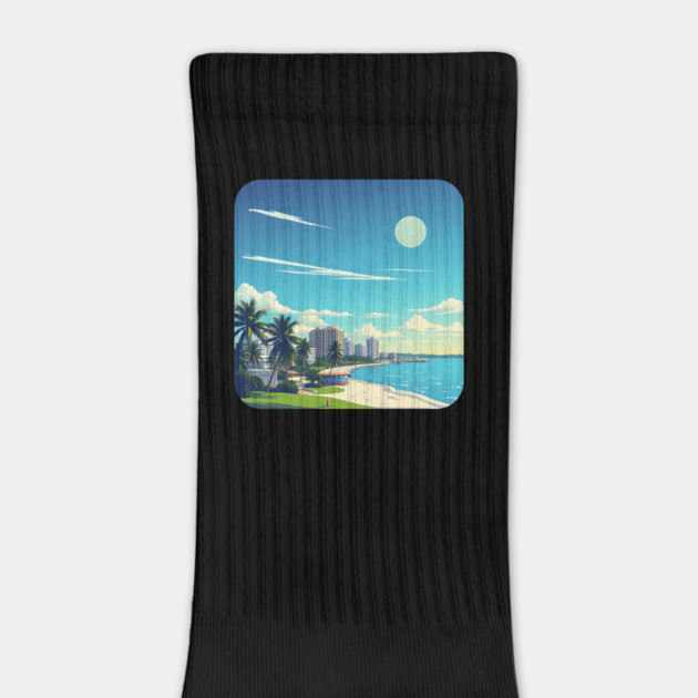 Fort Lauderdale Florida Beach, Spring Break Gift by Pixel Threads 