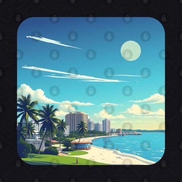 Fort Lauderdale Florida Beach, Spring Break Gift by Pixel Threads 