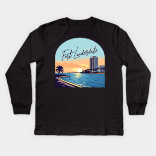 Fort Lauderdale Kids Long Sleeve T-Shirt