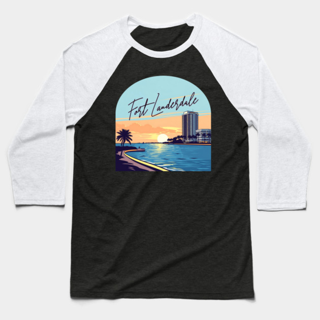 Fort Lauderdale Baseball T-Shirt by Pixel Threads 