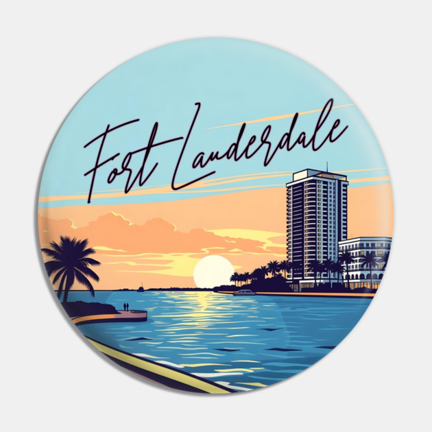 Fort Lauderdale Pin by Pixel Threads 