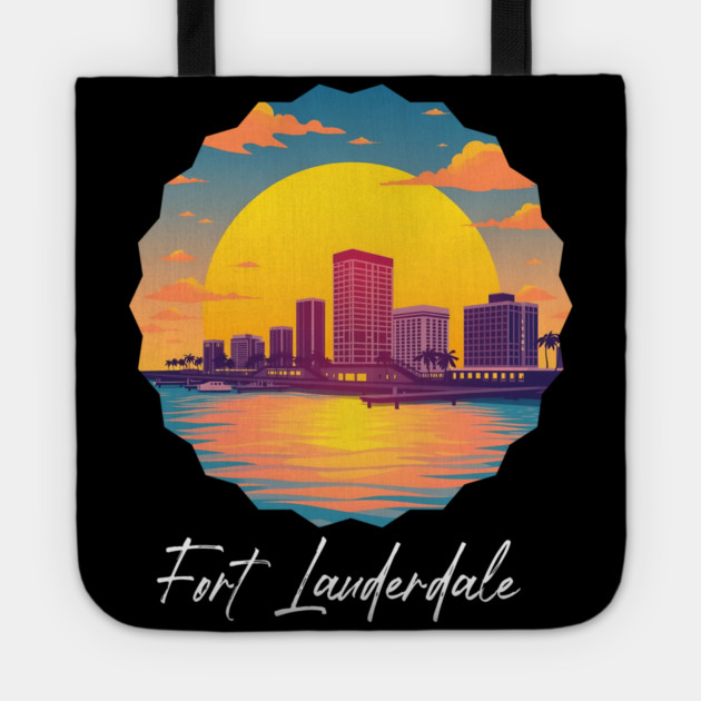 Fort Lauderdale, Florida Tote by Pixel Threads 