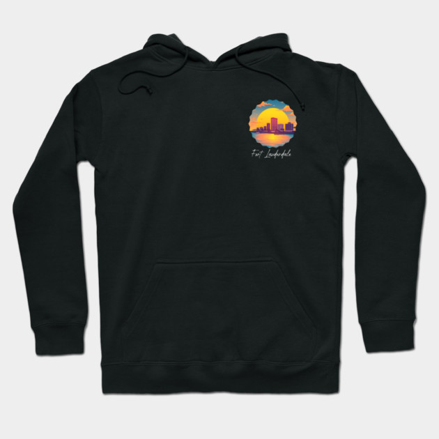 Fort Lauderdale, Florida Hoodie by Pixel Threads 