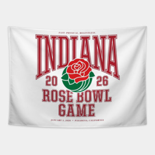 Indiana Hoosiers Rose Bowl 2026 – IU Football Big Ten Champions - Indiana Hoosiers Rose Bowl January 1 2026, IU Rose Bowl - Big 10 Champions - Indiana Football IU, Rose Football Tapestry