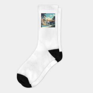 Vintage Fort Lauderdale Florida Beach - Retro 70s Spring Break Gift Socks