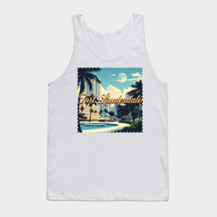Vintage Fort Lauderdale Florida Beach - Retro 70s Spring Break Gift Tank Top
