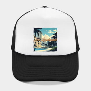 Vintage Fort Lauderdale Florida Beach - Retro 70s Spring Break Gift Hat